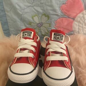 Converse Red and White Chuck Taylor Sneakers